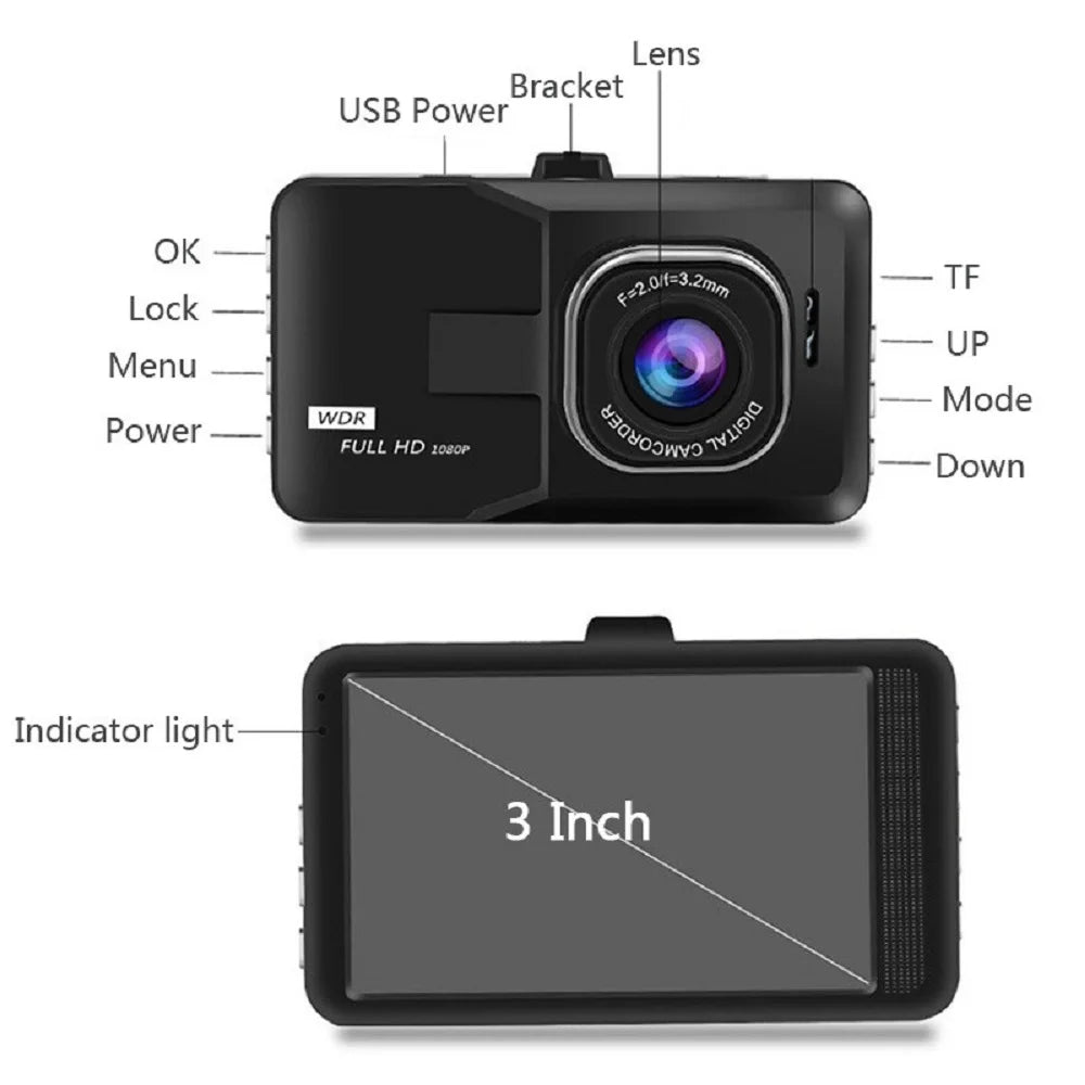 "XUSHIDZ 1080P HD Dash Cam with Night Vision"